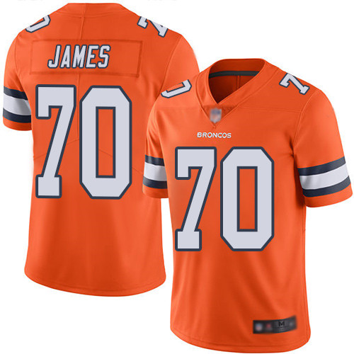 Men Denver Broncos #70 Ja Wuan James Limited Orange Rush Vapor Untouchable Football NFL Jersey->denver broncos->NFL Jersey